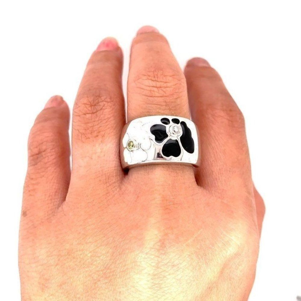 925 Flower Dome Ring - Picture 6 of 7
